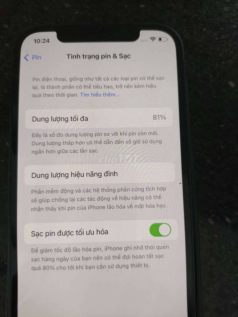 iPhone 12 64GB Quốc Tế MDM Đẹp Keng Pin 81%