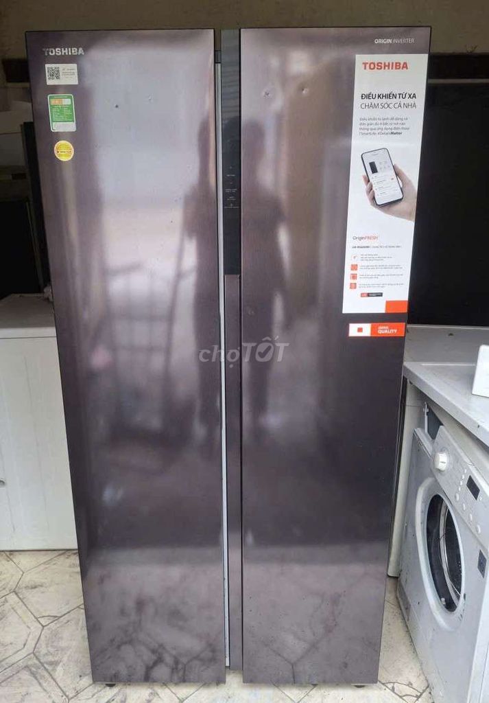 Tủ lạnh Toshiba inverter Side by side 2 cánh. Mua bán Tủ lạnh tại Quận 7 Tp Hồ Chí Minh được đăng bởi  Thành điện lạnh hình 1