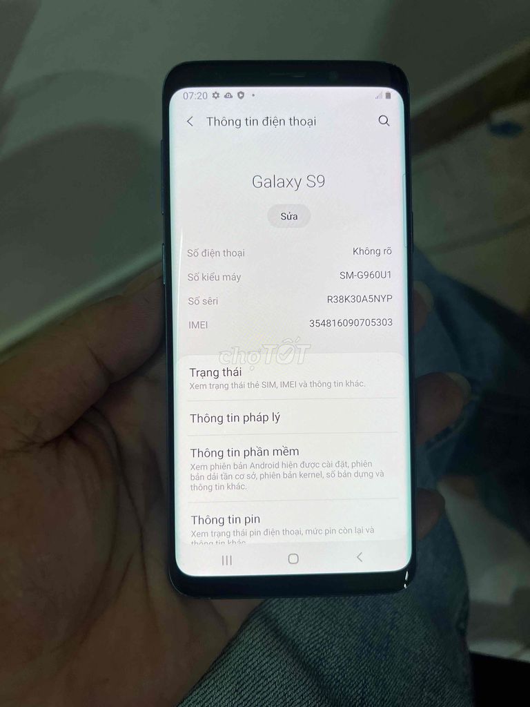 Samsung Galaxy S9 Tím Đã sử dụng. Mua bán Điện thoại tại Quận Đống Đa Hà Nội được đăng bởi Nguyen dao hình 1