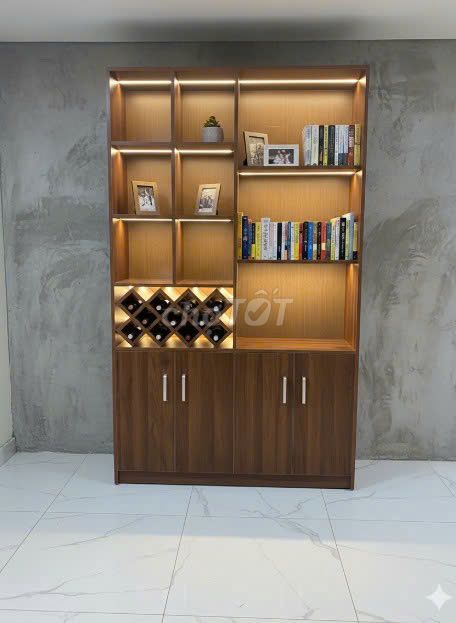 Tủ rượu ván ép công nghiệp MÀU NÂU ĐỎ. Mua bán Tủ, kệ gia đình tại Quận Tân Phú Tp Hồ Chí Minh được đăng bởi BÀN TỦ KỆ TẠI XƯỞNG hình 1