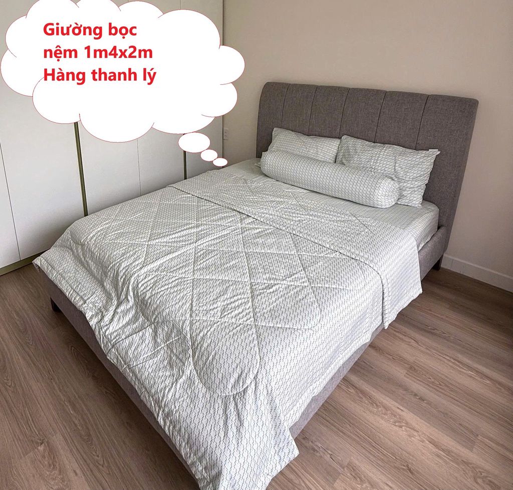Giường bọc nệm 1m4x2m Xám Khung gỗ tồn kho giá rẻ. Mua bán Giường, chăn ga gối nệm tại Thành phố Thủ Đức Tp Hồ Chí Minh được đăng bởi Kho Đồ cũ Phú Nhàn hình 1