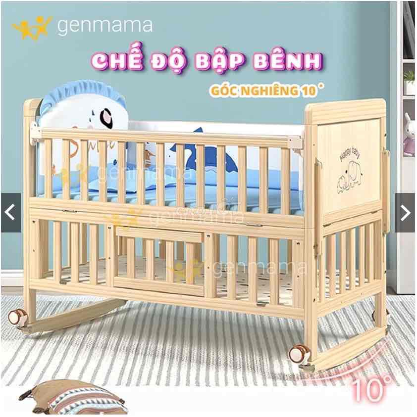 Cũi em bé Genmama Gỗ 2 tầng 4 chức năng. Mua bán Mẹ và bé tại Thị xã Tân Uyên Bình Dương được đăng bởi Thanh hình 1