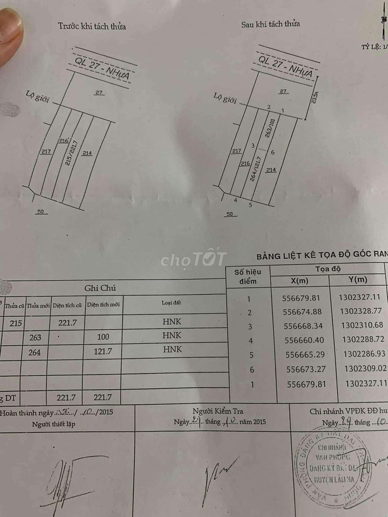 Bán nhà + đất mặt tiền QL 27