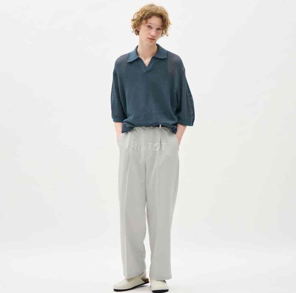 Quần ống rộng GU Dry Geeky Slacks size S. Mua bán Quần áo tại Quận Liên Chiểu Đà Nẵng được đăng bởi BoarVintage  hình 1