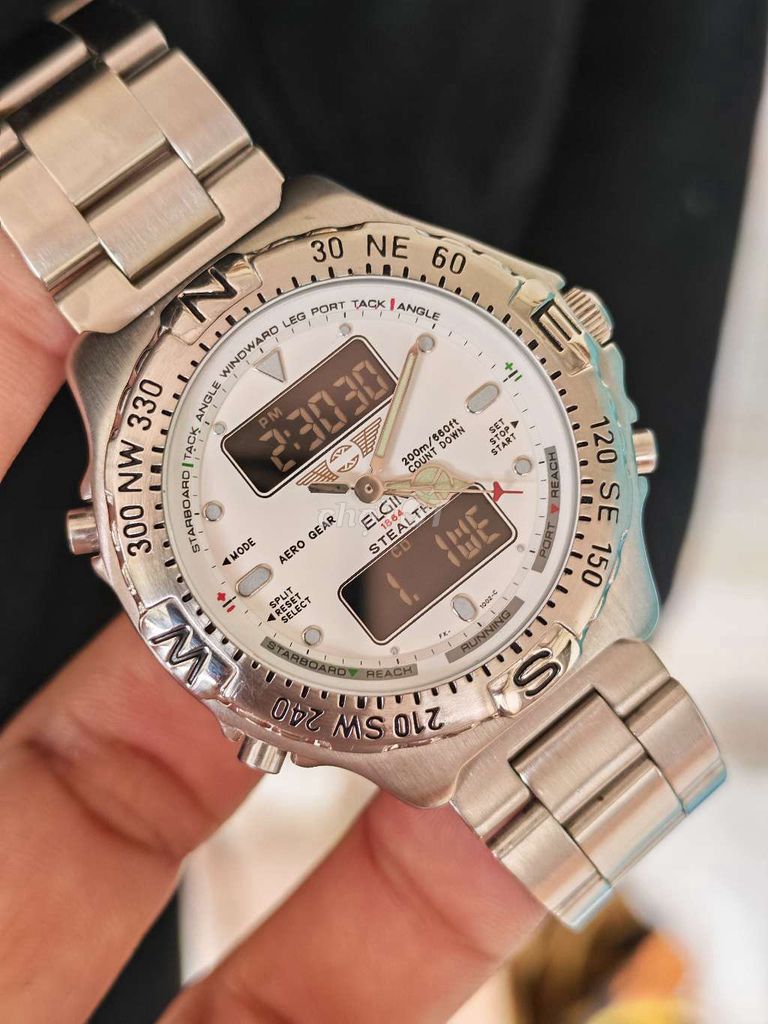 Đồng hồ Elgin Stealth FK-1002-C Nam Thép Bạc. Mua bán Đồng hồ tại Huyện Vụ Bản Nam Định được đăng bởi Shop Đồng Hồ Si Nhật hình 1