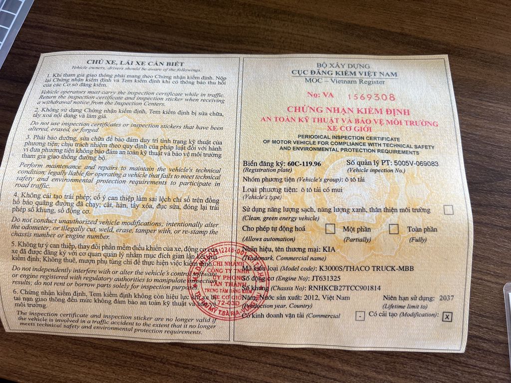 Cần bán gấp xe tải kia k3000s có bửng nâng hạ. Mua bán Xe tải, xe ben tại Huyện Long Thành Đồng Nai được đăng bởi Huỳnh tấn phong hình 6