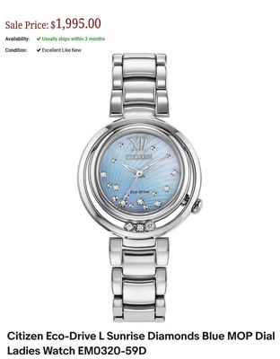 Citizen L Sunrise Diamond. Mua bán Đồng hồ tại Quận Cẩm Lệ Đà Nẵng được đăng bởi Lorencia Xách Tay