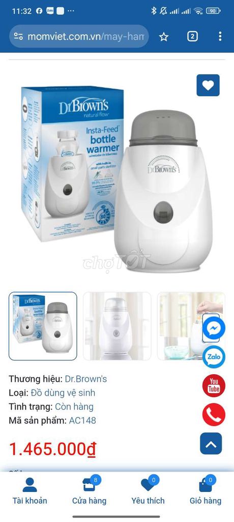 Máy hâm sữa Dr.Browns 99% mới. Mua bán Mẹ và bé tại Thành phố Bắc Ninh Bắc Ninh được đăng bởi Lê Nhung hình 1