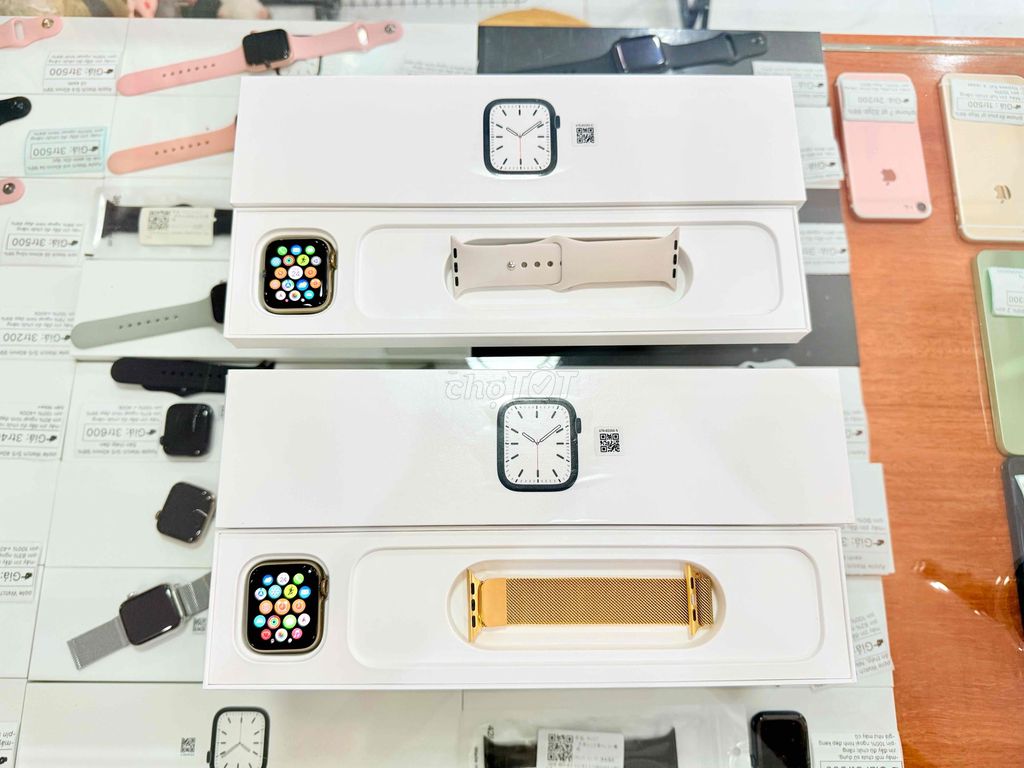 apple watch sr6 40mm vỏ thép gold đẹp keng