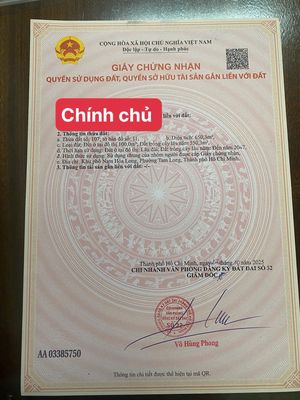 [CHÍNH CHỦ] BÁN ĐẤT MẶT TIỀN QL 52  Hòa Long KHÔNG TIẾP MÔI GIỚI