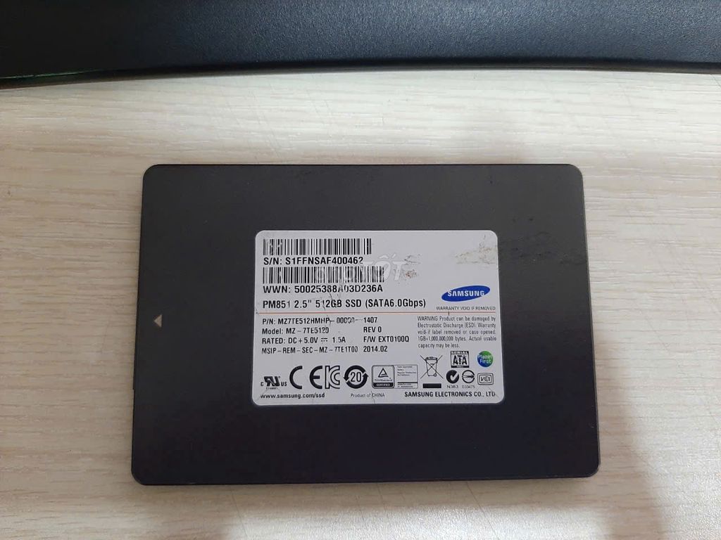 Thanh lý ssd 512GB  samsung bóc máy sk trên 90%