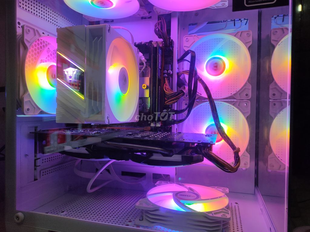 PASS DÀN MÁY GAMING ĐỒ HỌA 3D CARD rời 8G màn 27"