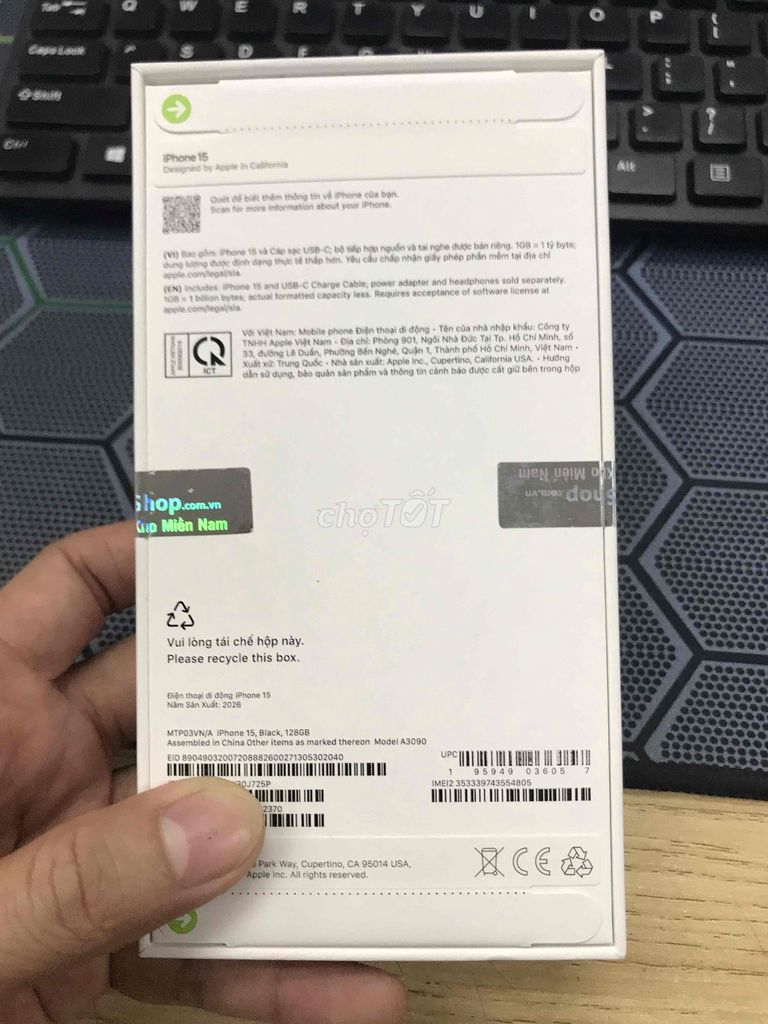 Apple iPhone 15 128GB Đen nguyên seal VN/A. Mua bán Điện thoại tại Quận Gò Vấp Tp Hồ Chí Minh được đăng bởi Huy hình 1