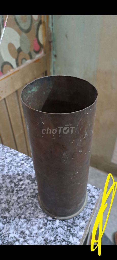 Ống đựng nhang xưa vỏ 105mm cao 28 năm 1945