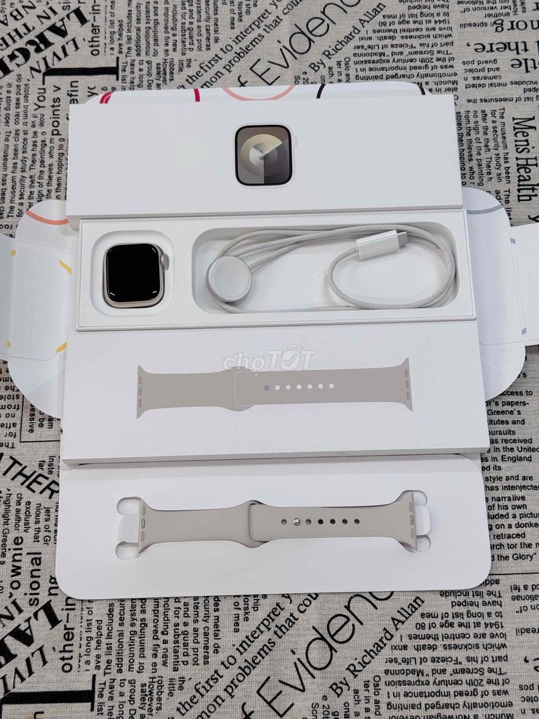 apple wacth S9 41 nhôm starlight Fulbox zin đẹp