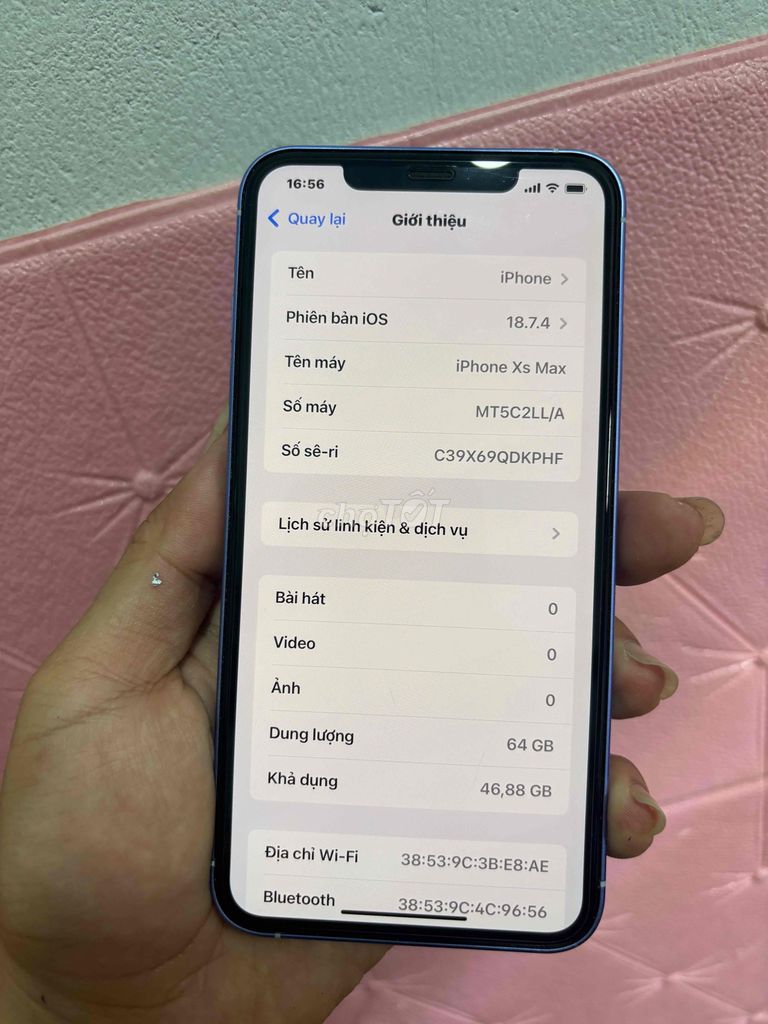 iPhone Xs Max 64GB Tím Đã sử dụng. Mua bán Điện thoại tại Thành phố Bà Rịa Bà Rịa - Vũng Tàu được đăng bởi thanh lý hình 1