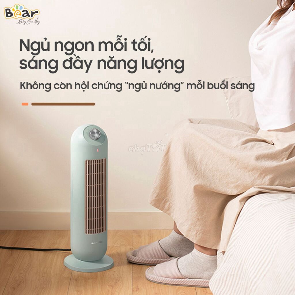 Quạt Sưởi Gốm Bear Không Gây Khô Da Sưởi Ấm Phòng