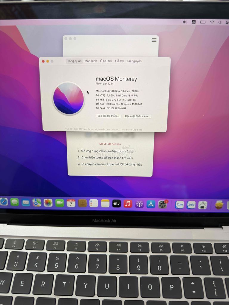 Apple MacBook Air 2020 i3. Mua bán Laptop tại Quận Gò Vấp Tp Hồ Chí Minh được đăng bởi CẦM ĐỒ TÍN PHÁT 24H hình 1