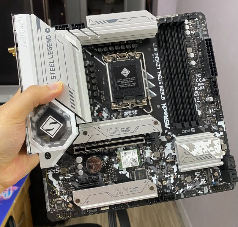 Bo mạch chủ ASRock B760M Steel Legend WiFi. Mua bán Linh kiện (RAM, Card...) tại Quận Cẩm Lệ Đà Nẵng được đăng bởi Trương Nguyễn Trọng Nghĩa hình 1