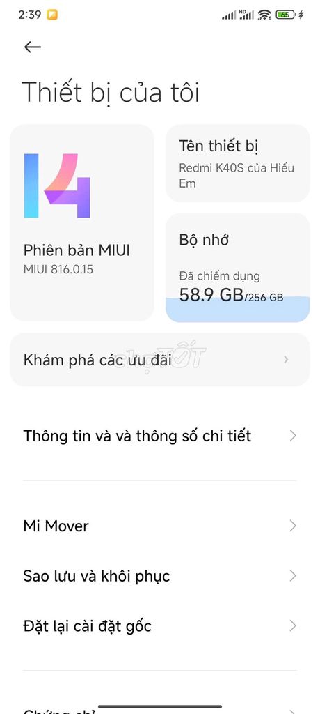 Xiaomi Redmi K40S 12GB/256GB Snapdragon 870. Mua bán Điện thoại tại Huyện Chư Pưh Gia Lai được đăng bởi Lê Minh Hiếu hình 1