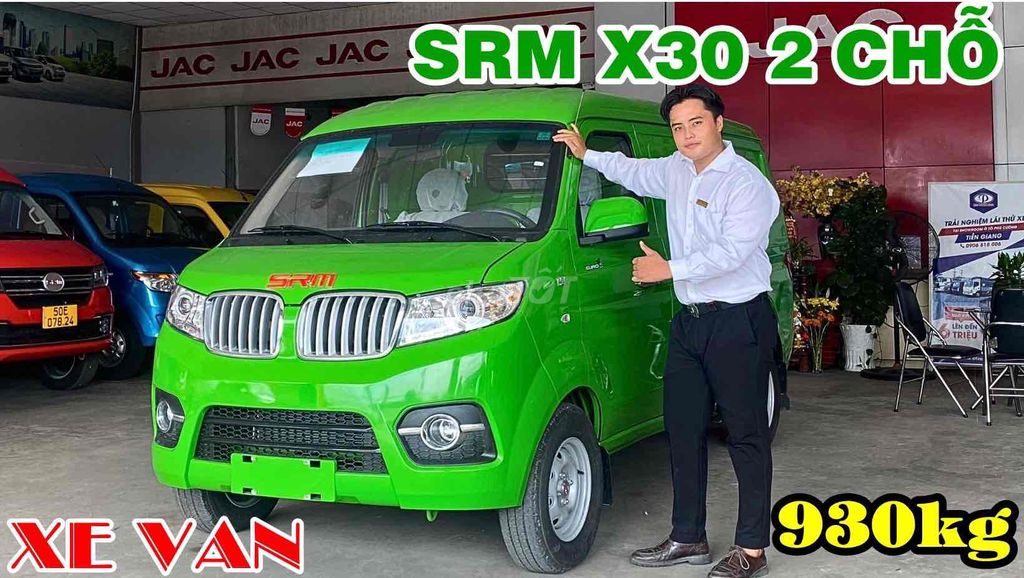 XE VAN SRM X30i 2 CHỖ 5 CHỖ CHẠY VÀO TP TẢI 945KG