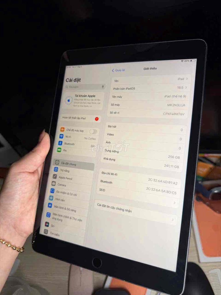 Apple iPad Gen 9 256GB Xám pin 91. Mua bán Máy tính bảng tại Quận Gò Vấp Tp Hồ Chí Minh được đăng bởi Bunny  hình 1