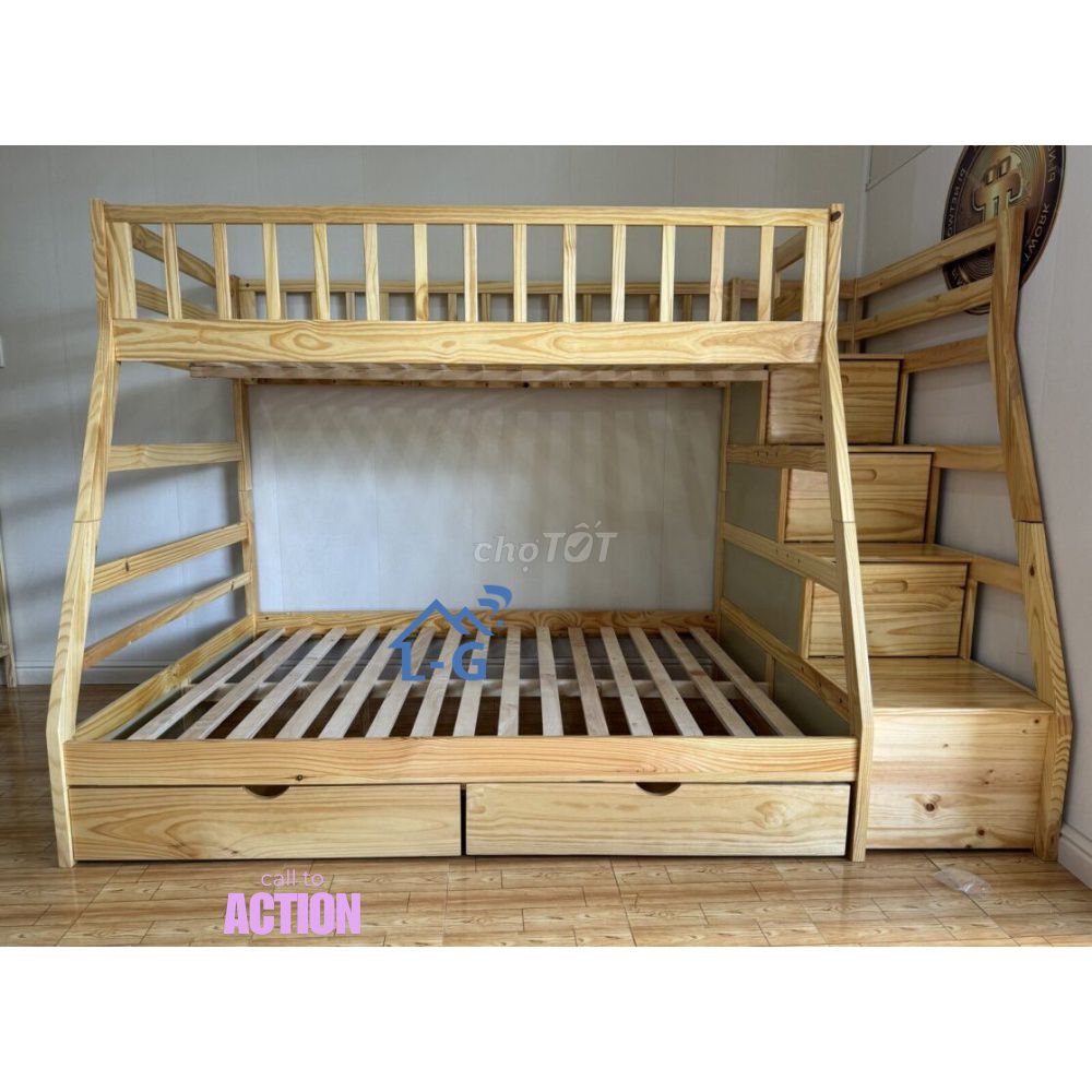 Giường tầng gỗ thông GIƯỜNG TẦNG CHO BÉ – AN TOÀN . Mua bán Giường, chăn ga gối nệm tại Quận 7 Tp Hồ Chí Minh được đăng bởi GIƯỜNG SẮT SƠN LÂM hình 1