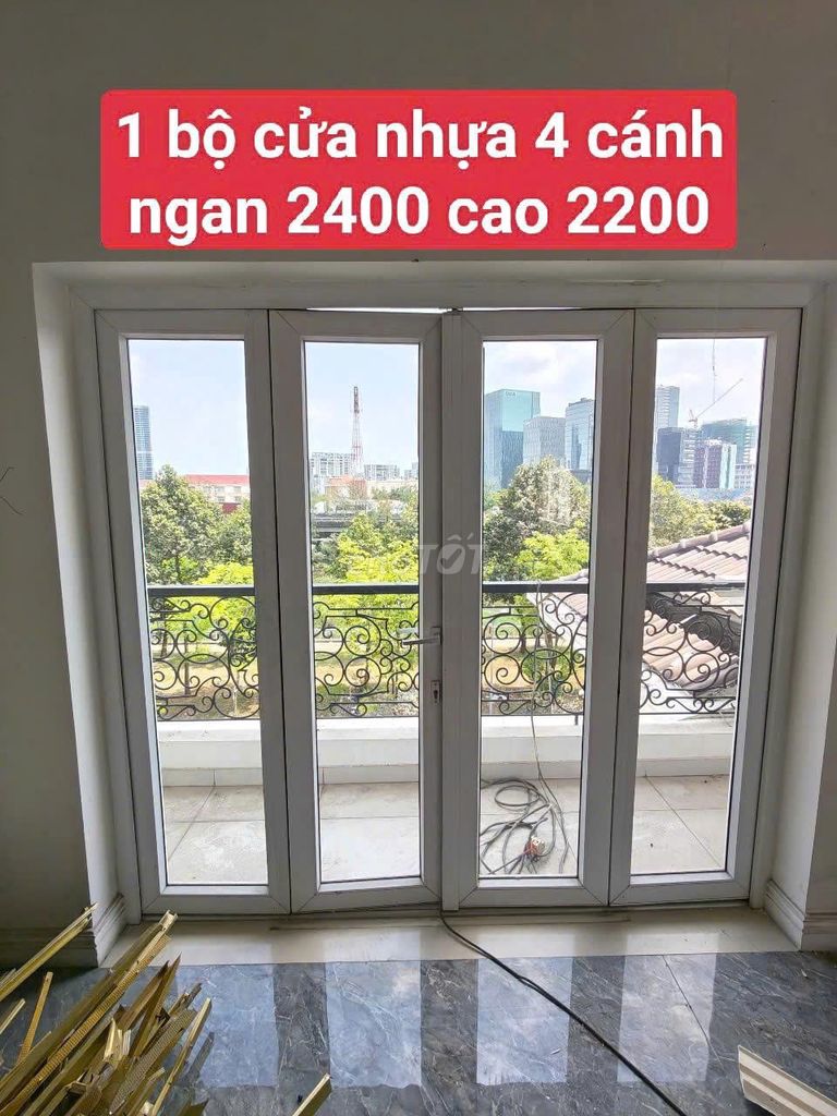 Cửa nhựa trắng 4 cánh 2.4m x 2.2m. Mua bán Nội thất, đồ gia dụng khác tại Huyện Bình Chánh Tp Hồ Chí Minh được đăng bởi Vinh hình 1