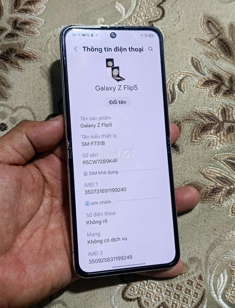 Galaxy Z Flip 5 8GB/512GB đẹp 99%. Mua bán Điện thoại tại Thành phố Biên Hòa Đồng Nai được đăng bởi Truong Nam hình 1