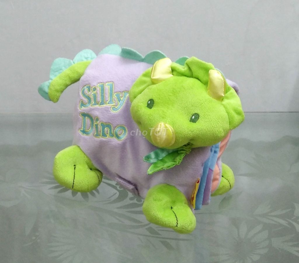 Đồ chơi sách vải lục lạc rung nhạc Silly Dino USA