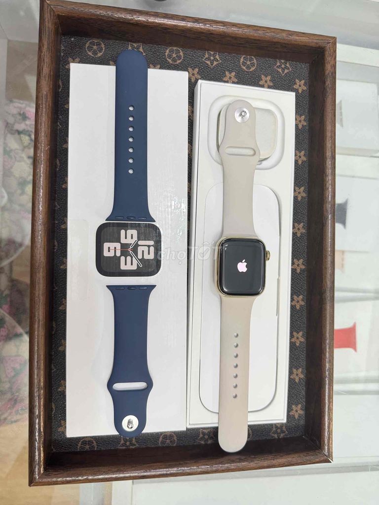 bán apple watch sr9:41 Thép vàng gold Esim new