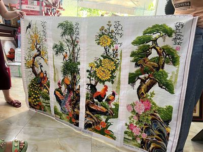 THANH LÝ TRANH TỨ QUÝ 150×100CM ĐÃ THÊU CHƯA KHUNG. Mua bán Đồ sưu tầm, đồ cổ tại Quận 1 Tp Hồ Chí Minh được đăng bởi TRANH THÊU GIA TUỆ