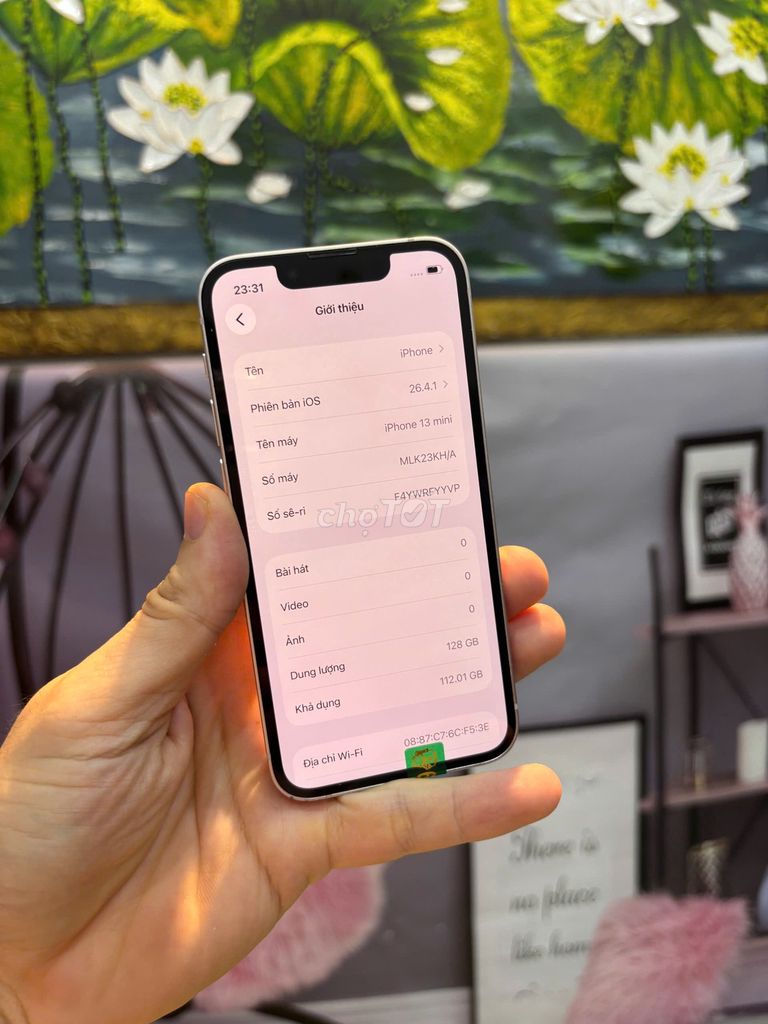 iPhone 13 mini 128GB Trắng Full Zin. Mua bán Điện thoại tại Quận Bắc Từ Liêm Hà Nội được đăng bởi Cửa hàng Bính Táo hình 1