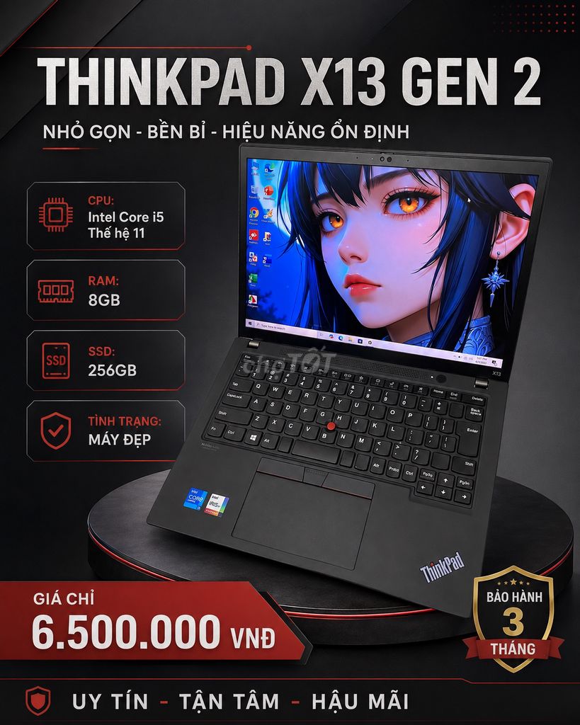 Lenovo ThinkPad X13 Gen 2 i5 13.3 inch 8GB/256GB. Mua bán Laptop tại Huyện Hiệp Hòa Bắc Giang được đăng bởi phạm hùng hình 1