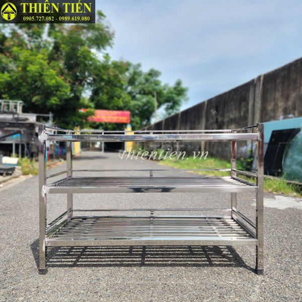 Kệ inox 3 tầng 120x50x80cm (Hàng MỚI 100%). Mua bán Tủ, kệ gia đình tại Quận Cẩm Lệ Đà Nẵng được đăng bởi Huỳnh Hà  hình 1