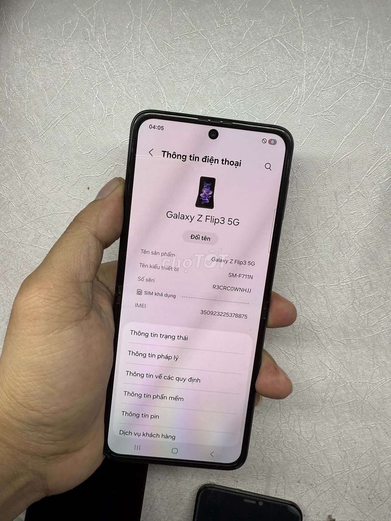 Samsung Galaxy Z Flip3 5G 256GB Đen. Mua bán Điện thoại tại Thành phố Thanh Hóa Thanh Hóa được đăng bởi Nghĩa Lương hình 1