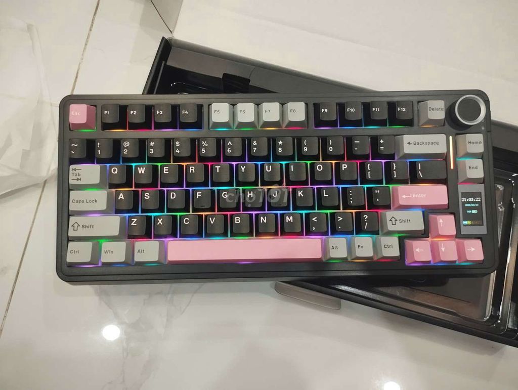 Bàn phím cơ AULA S75 Pro đen hồng new full box. Mua bán Phụ kiện (Màn hình, Chuột...) tại Thị xã Gò Công Tiền Giang được đăng bởi Thanh Tuyền Nguyễn Thị hình 1