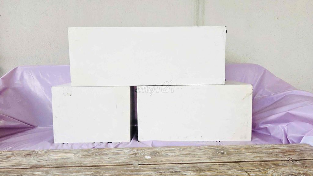 3 Trụ trang trí Gỗ Trắng Lì 40-60-80x30x30 cm. Mua bán Cây cảnh, đồ trang trí tại Quận Phú Nhuận Tp Hồ Chí Minh được đăng bởi Get To Be Pretty hình 1