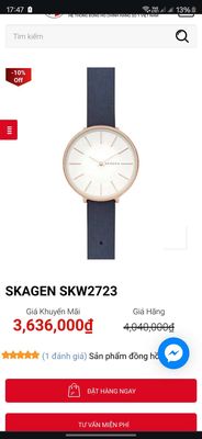 Đồng hồ nữ Skagen của Đan Mạch, lướt xách tay Nhật