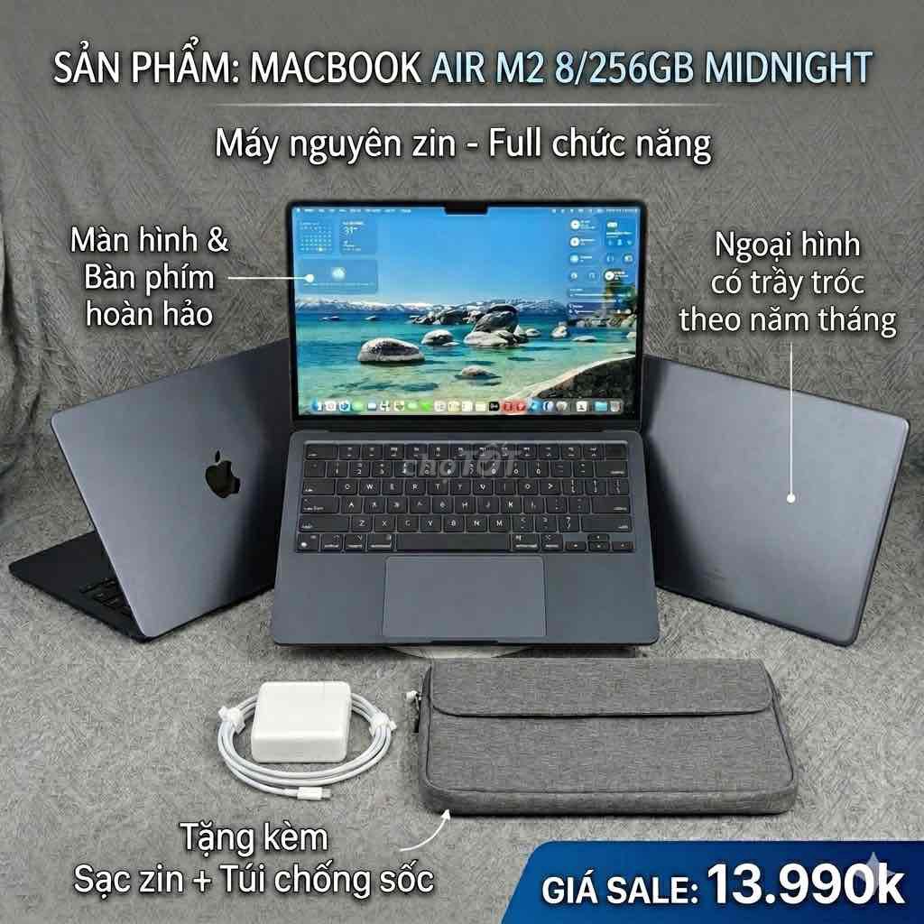 Apple MacBook Air M2 8GB/256GB Đã sử dụng. Mua bán Laptop tại Quận Ninh Kiều Cần Thơ được đăng bởi SUN APPLE STORE hình 1
