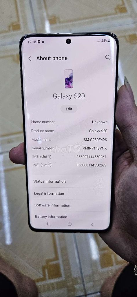 Samsung s20 8/128GB full zin máy đẹp 99