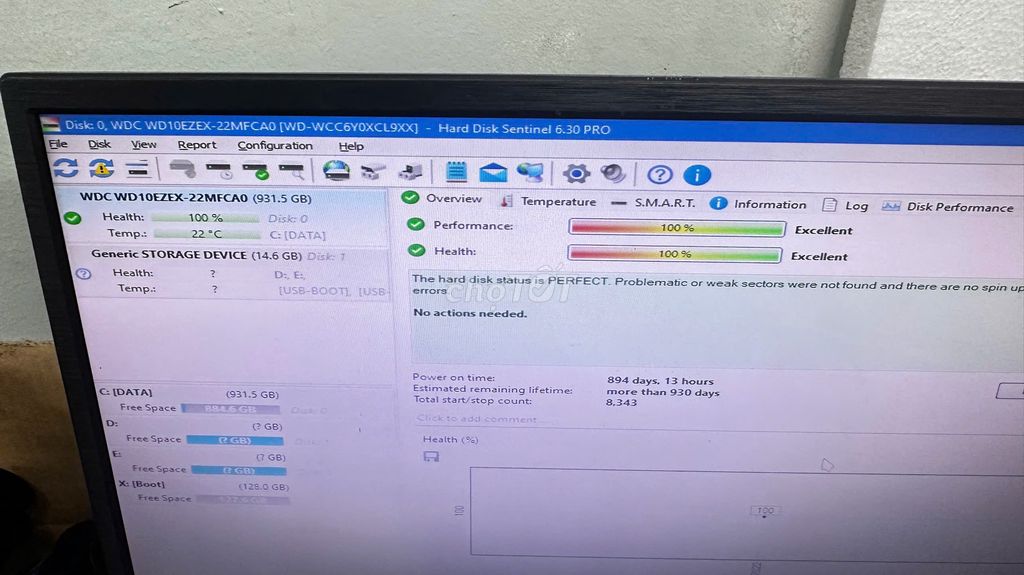 Ổ cứng HDD WD  1TB SK 100%. Mua bán Linh kiện (RAM, Card...) tại Huyện Dầu Tiếng Bình Dương được đăng bởi Hoàng Võ hình 1
