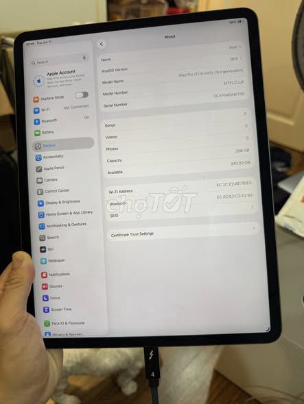 Apple iPad Pro 2018 12.9 inch 256GB Xám. Mua bán Máy tính bảng tại Quận 5 Tp Hồ Chí Minh được đăng bởi Hội Đồ Điện Tử hình 1