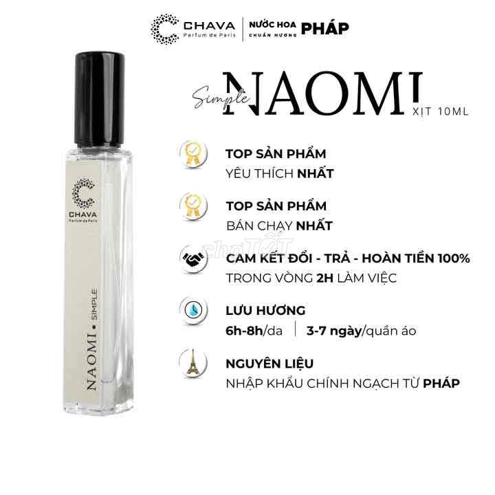 NƯỚC HOA NỮ MINI SIMPLE NAOMI 10ML PHONG CÁCH XỊT