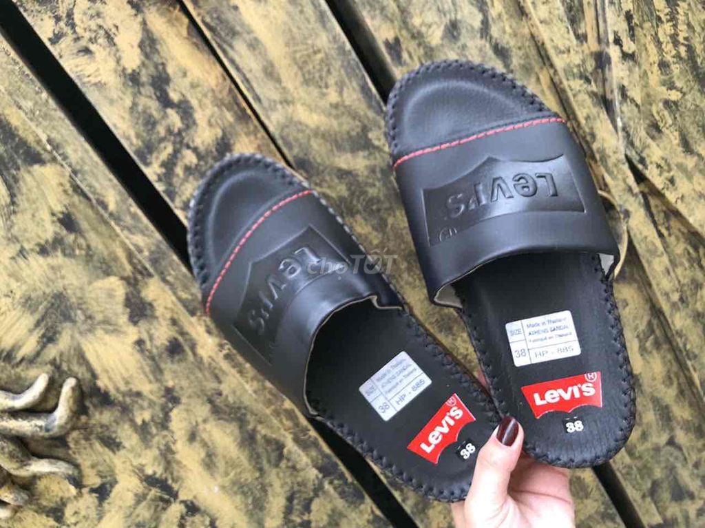 Dép Nam Da Bò LEVIS Size 38 Đế đúc