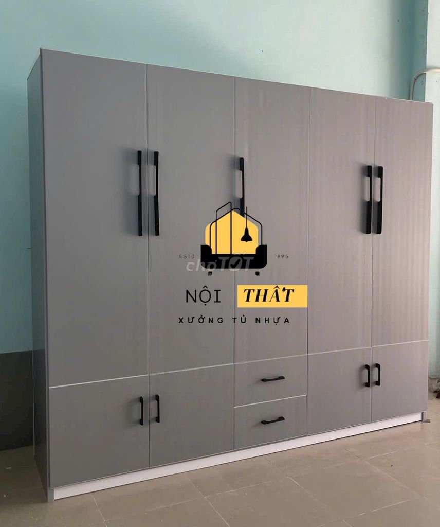 Tủ quần áo Nhựa Đài Loan Xám 1m8x1m85x45cm. Mua bán Tủ, kệ gia đình tại Quận 12 Tp Hồ Chí Minh được đăng bởi Nội thất giá xưởng hình 1