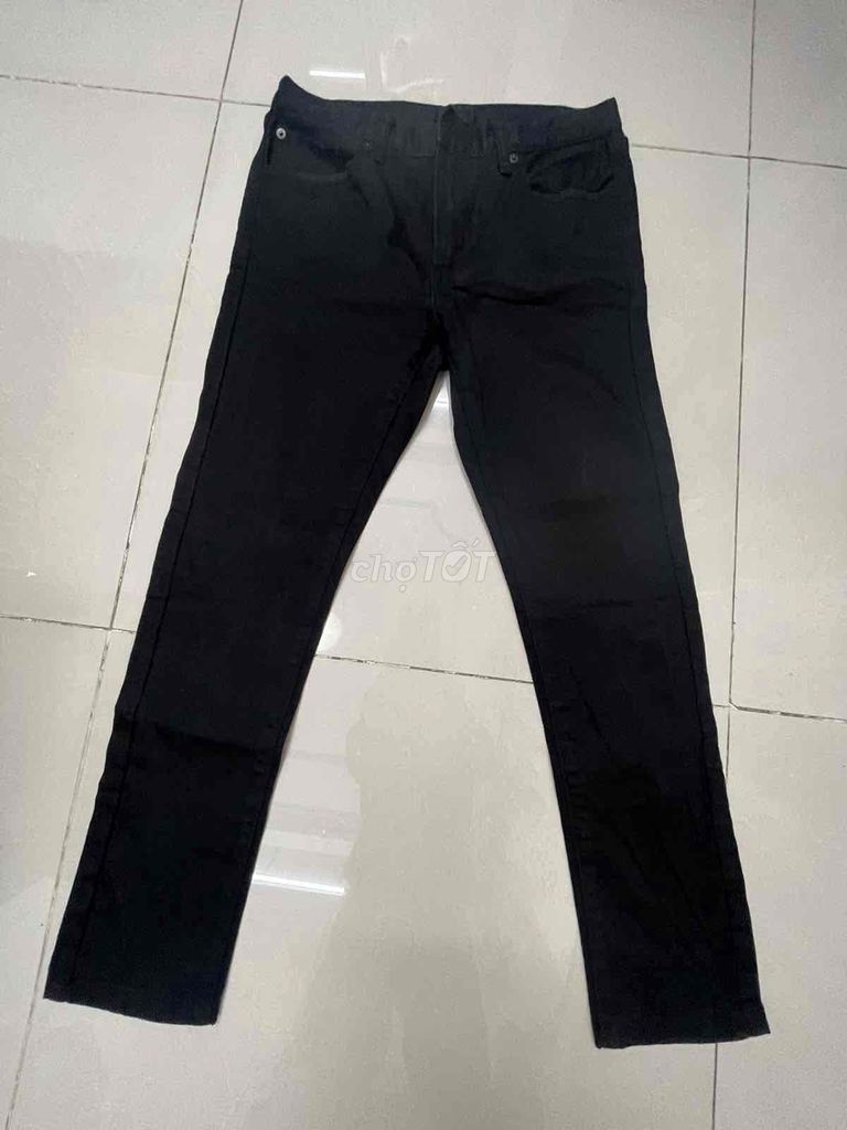 bán quần jean uniqlo đen chính hãng nhật còn mới 114147121