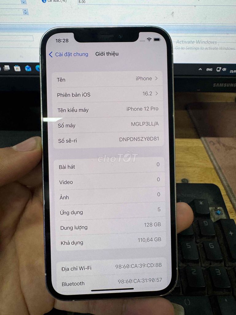 Apple iPhone 12 Pro 128GB Bạc. Mua bán Điện thoại tại Huyện Trảng Bom Đồng Nai được đăng bởi Đạt nguyễn hình 1