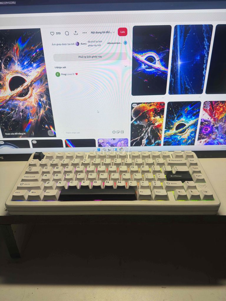 Bàn phím cơ Inkey75 Trắng Like New. Mua bán Phụ kiện (Màn hình, Chuột...) tại Quận Cẩm Lệ Đà Nẵng được đăng bởi laural hình 1