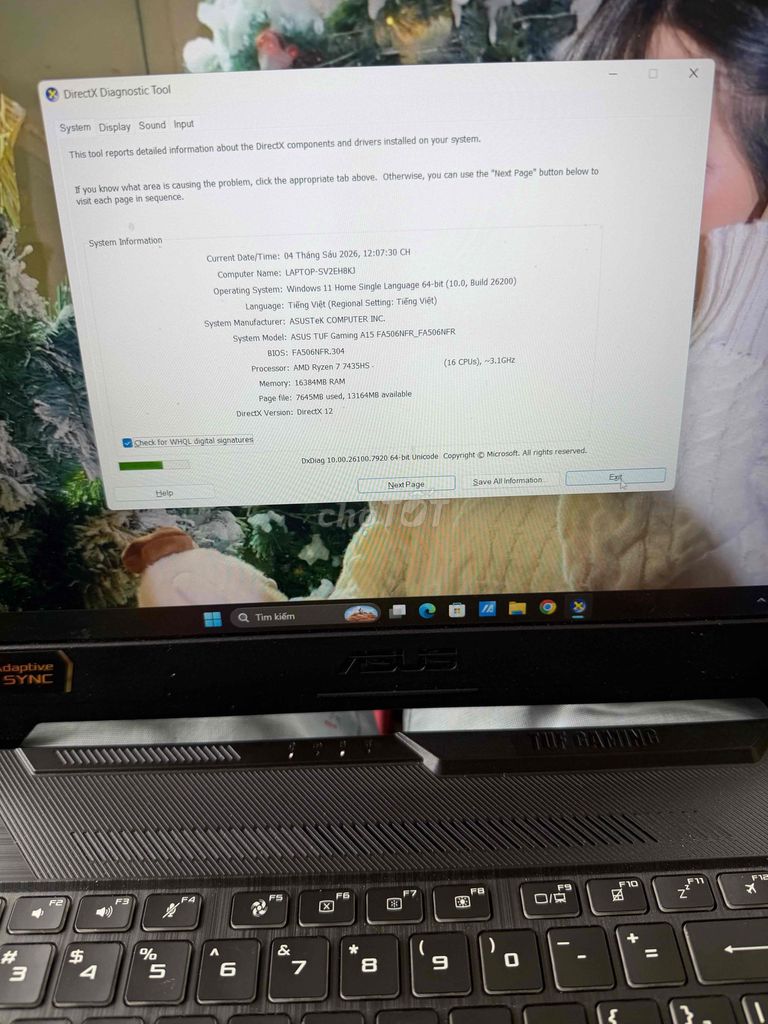 ASUS TUF Gaming A15 Ryzen 7 16GB/512GB. Mua bán Laptop tại Quận Phú Nhuận Tp Hồ Chí Minh được đăng bởi Thanh nam hình 1